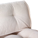 Mocca Ribbed Velvet Foldable Sofa Bed – Cream