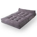 Mocca Ribbed Velvet Foldable Sofa Bed – Grey