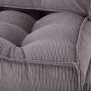 Mocca Ribbed Velvet Foldable Sofa Bed – Grey