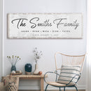 Last Name Family Sign Black And White
