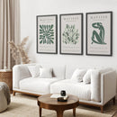 Matisse set of 3 Sage Green Wall Art Prints by Wall Art Set