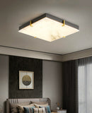 Alabaster Black Square Ceiling Lamp