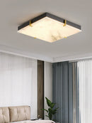 Alabaster Black Square Ceiling Lamp