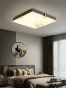 Alabaster Black Square Ceiling Lamp