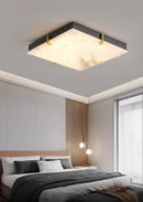 Alabaster Black Square Ceiling Lamp