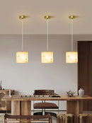 Alabaster Square Pendant Light
