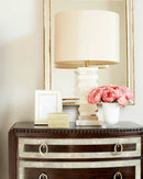 Modern Alabaster Stacked Table Lamp