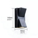 Modern Black Outdoor Aluminum Waterproof LED Wall Lightings For Garden, porch