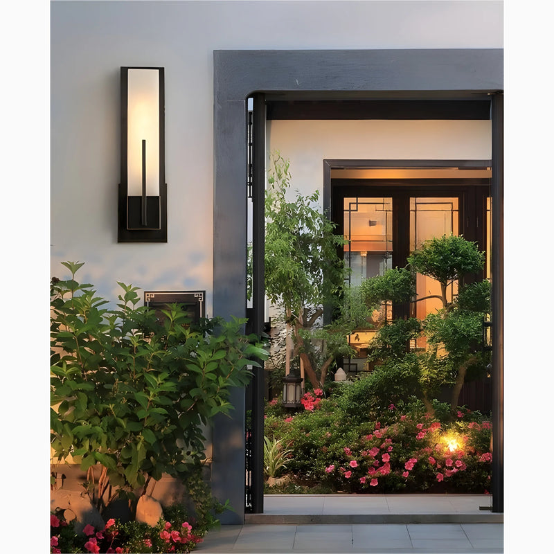 Modern Black/Gold Copper Outdoor Waterproof LED Wall Lamp For Garden