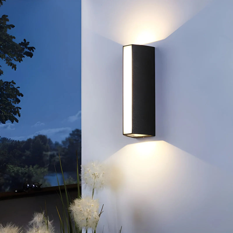 Modern Black Outdoor Waterproof Aluminum LED Wall Lamp For Porch, Garden