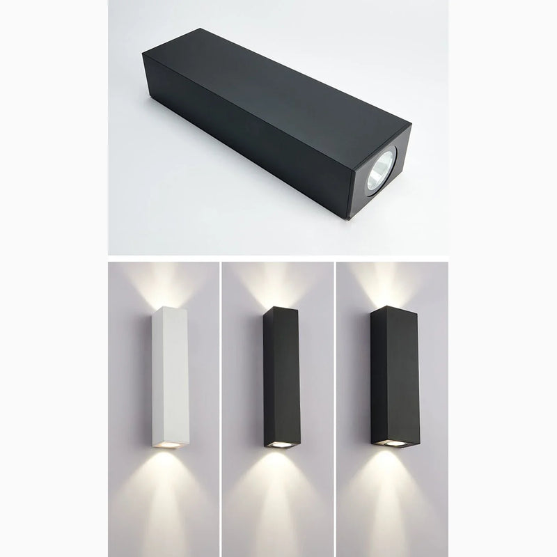 Modern Black/White Outdoor Waterproof Aluminum LED Wall Lamp For Garden