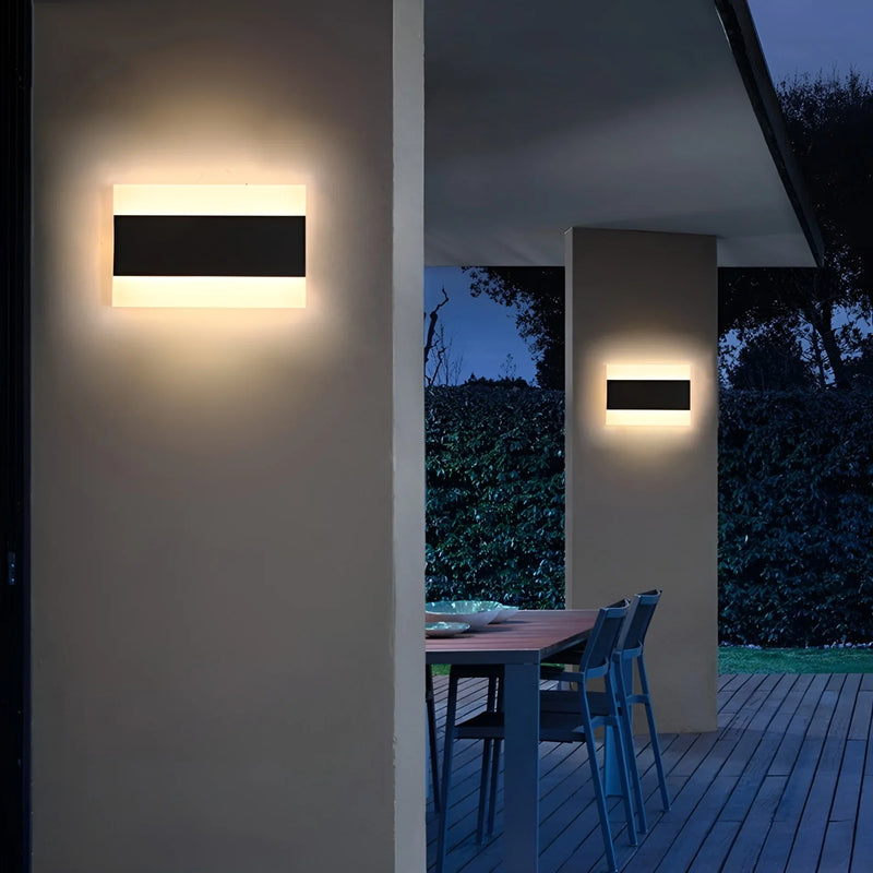 Modern Black Waterproof Outdoor Bright LED Wall lamp For Garden, Villa