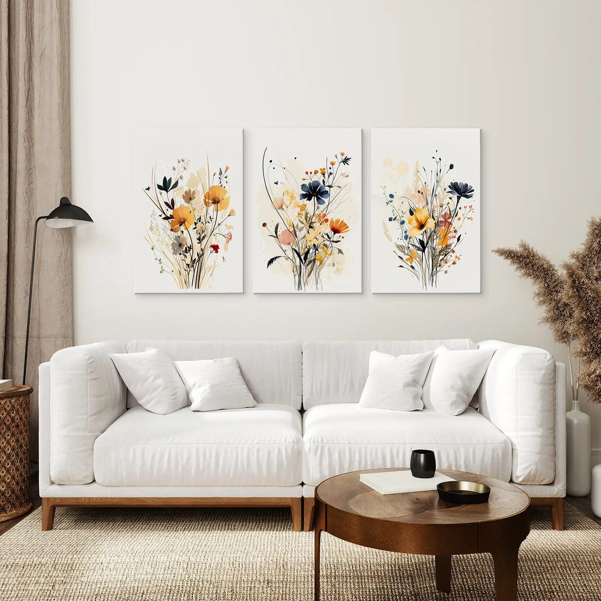 Neutral Watercolor Wildflower Art Prints Set, photo 5 of 9