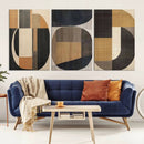 Modern Brown Wabi Sabi Canvas Abstract Wall Art Set –
