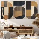 Modern Brown Wabi Sabi Canvas Abstract Wall Art Set –