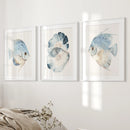 Modern Watercolor Coastal Prints. Fish Wall Art Posters by Wall Art Set