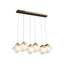 Modern Cube Alabaster Pendant Light