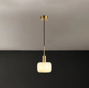 Modern Cylinder Copper Marble Pendant Light