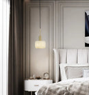 Modern Cylinder Copper Marble Pendant Light