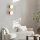 Domino A Cylindrical Alabaster Wall Light