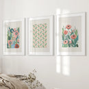Botanical Pink Poppies Wall Art Poster Decor by Wall Art Set
