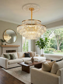 Modern Crystal Gold Chandelier