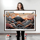 Modern Japanese Wall Art Canvas Print – Framed Yayoi Kusama
