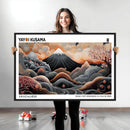 Modern Japanese Wall Art Canvas Print – Framed Yayoi Kusama