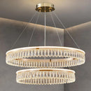 Modern Large Crystal Ring Chandelier