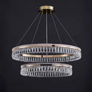 Modern Large Crystal Ring Chandelier