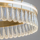 Modern Large Crystal Ring Chandelier