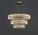 Modern Large Crystal Ring Chandelier