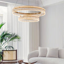 Modern Large Crystal Ring Chandelier