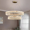 Modern Large Crystal Ring Chandelier