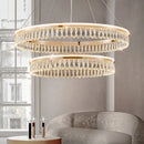 Modern Large Crystal Ring Chandelier