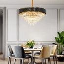 Round Raindrop Crystal Chandelier