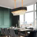 Round Raindrop Crystal Chandelier