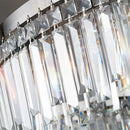 Silver Round Rectangle Crystal Chandelier