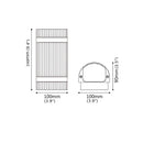 Modern Matte Black Outdoor Waterproof Aluminum LED Wall Light For Porch