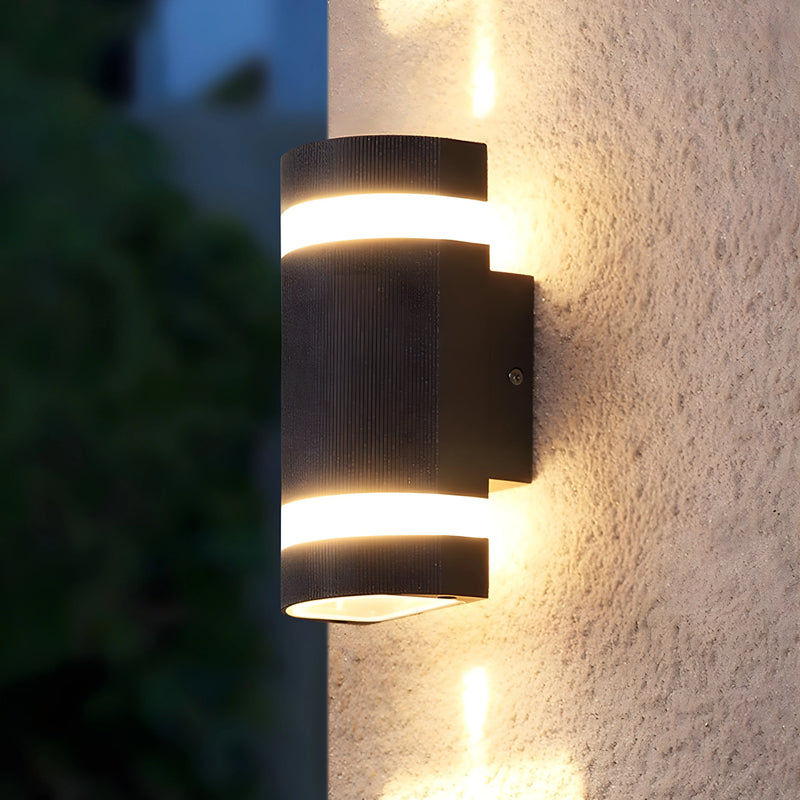 Modern Matte Black Outdoor Waterproof Aluminum LED Wall Light For Porch