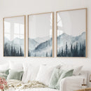 Watercolor Mountain Landscape Wall Art Posters by Wall Art Set