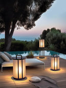 Round Pillar Acrylic Lantern Outdoor Lamp