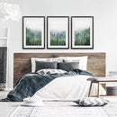 Nordic Nature Wall Art Set. Green Foggy Forest by Wall Art Set
