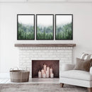 Nordic Nature Wall Art Set. Green Foggy Forest by Wall Art Set