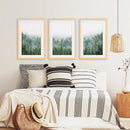 Nordic Nature Wall Art Set. Green Foggy Forest by Wall Art Set