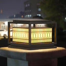 Modern Square Window Grille Outdoor Post Light