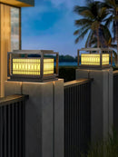Modern Square Window Grille Outdoor Post Light