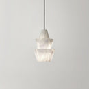Modern Stacked Conical Alabaster Pendant Light