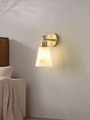Conical Tapered Alabaster Wall Sconce