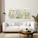 Wildflower Floral Wall Art Watercolor Prints by Wall Art Set